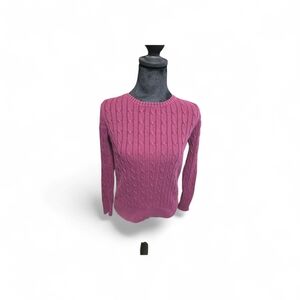 St. John's Bay Cable Knit Sweater in Pink